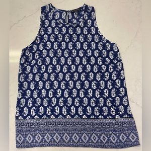 Will Smith Beautiful Blue Sleeveless Blouse Size Small